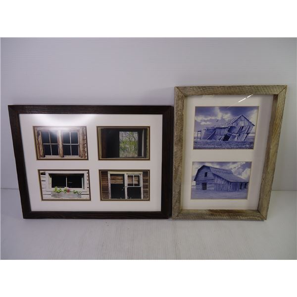 (2) Framed Pictures of Abandoned Buildings-left is 17.5"x13" right is 11"x15"