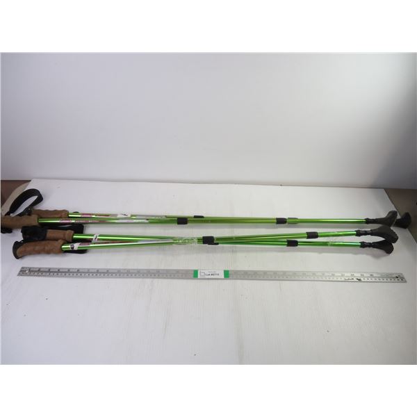 (2) Pairs of Coleman Trekking Poles 53" Long in excellent condition