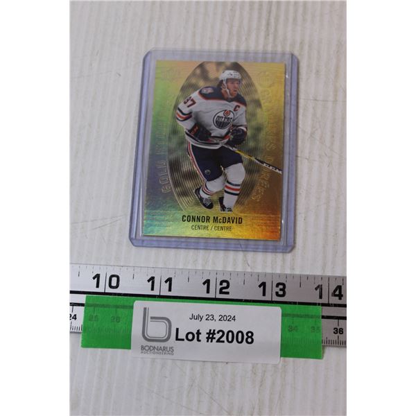 Upper Deck Conner McDavid Hockey Card - "Gold Insert Edition"