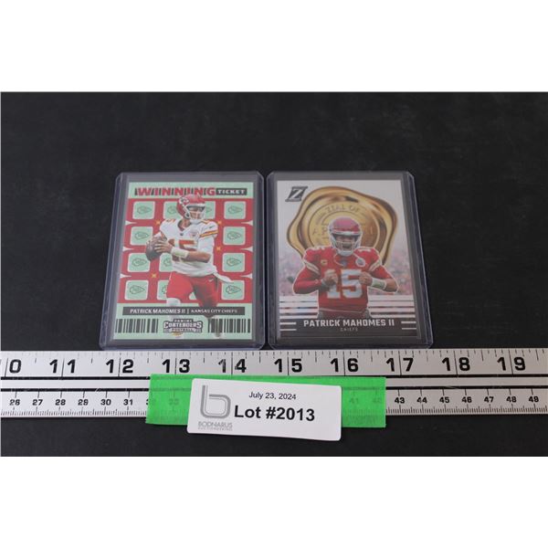 (2) Patrick Mahomes Rookie Football Card & Insert
