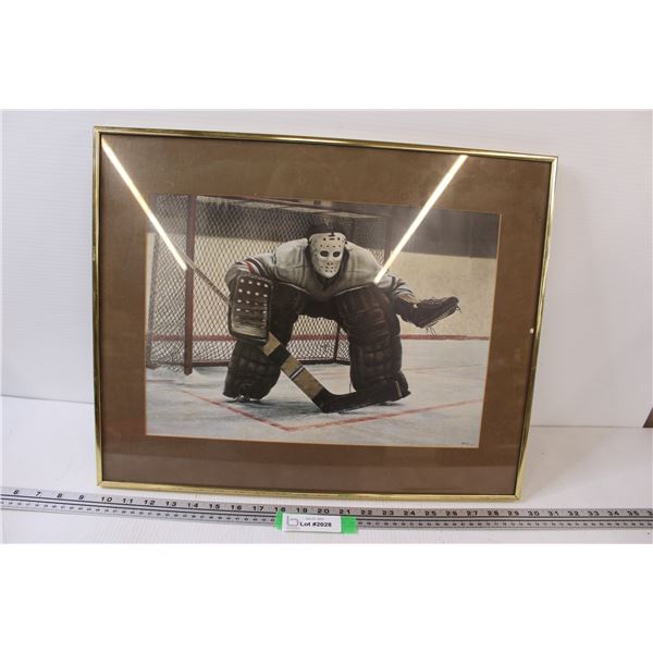 Goalie Print by Danby - Framed - 20" x 16"