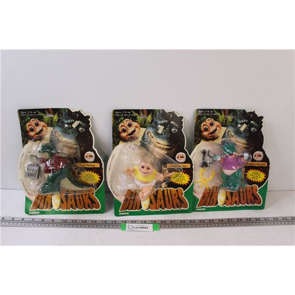 (3) Dinosaurs TV Show Figurines