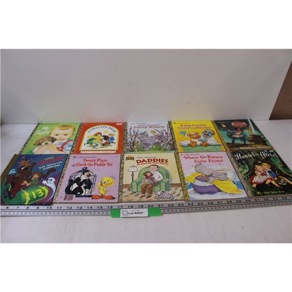 (10) Little Golden Books - Sesame Street, Scooby Doo, Looney Tunes, Misc.