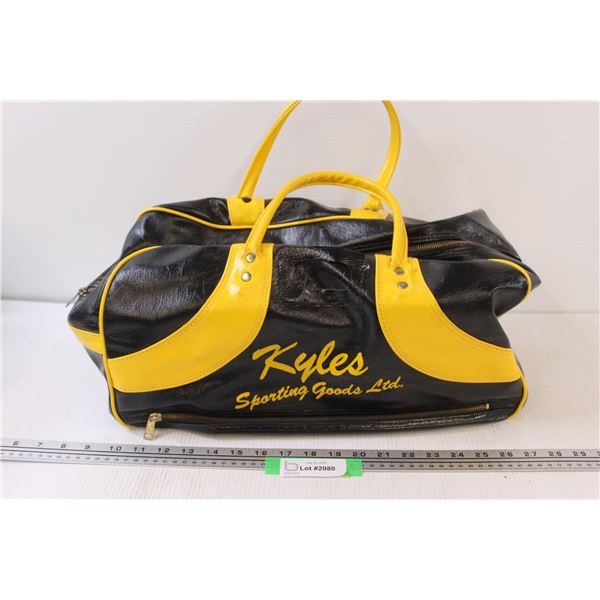 Leather Sport Bag - 18" x 8" x 8"