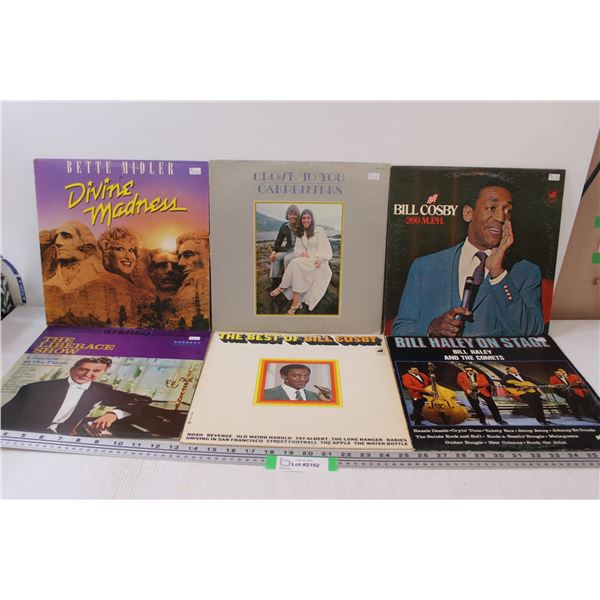 (6) Records: Bette Midler, Bill Cosby, Liberace Show, Misc.