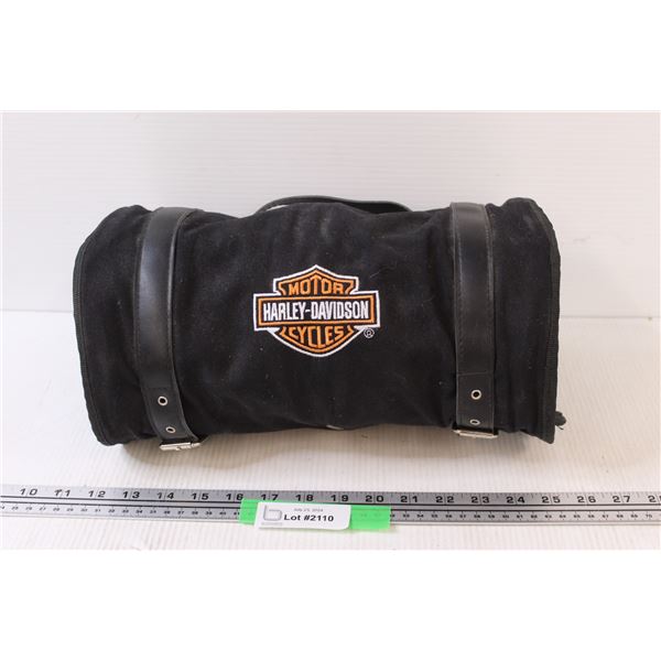 Harley Davidson Cloth Material Storage Roll - 24" x 13" (Un-Rolled)