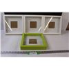 Image 1 : (3) White Picture Frames & (1) Green - 10" x 10"