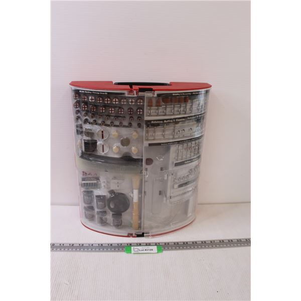 Powerbuilt Rotary Sanding Tips in Case (Not Complete)