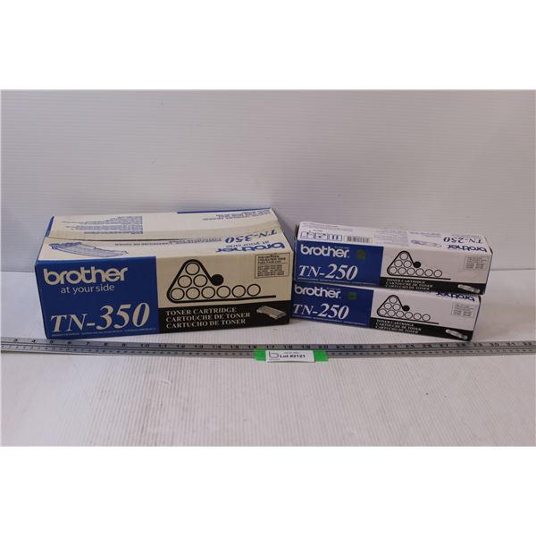 Brother Toner Cartridges (2) TN-250 (1) TN-350 - as is