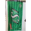 Image 4 : (2) Saskatchewan Roughriders Pilsner Flags (58"x35" & 46" x 23")