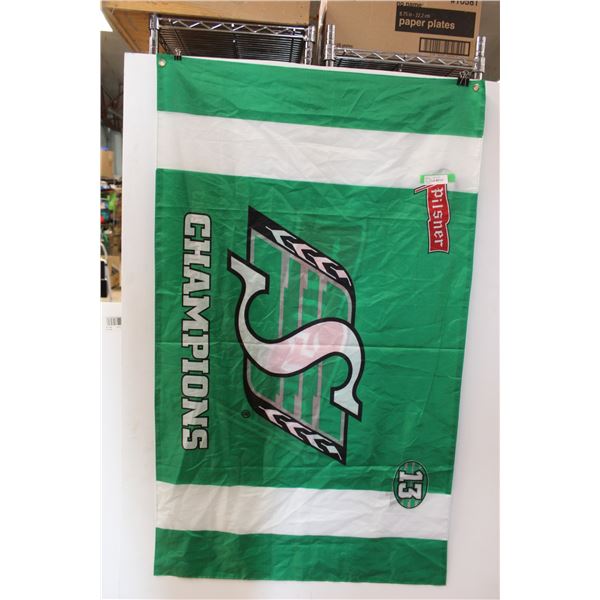 Saskatchewan Roughriders Pilsner Flag (58"x35")