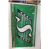 Image 1 : Saskatchewan Roughriders Pilsner Flag (58"x35") (Some Staining)
