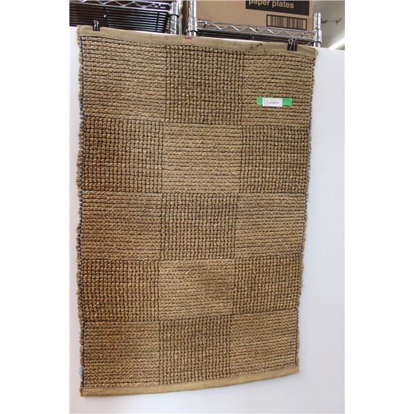 Natural Jute Fiber Area Rug - 45" x 29" - Some Marks as Pictured