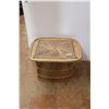 Image 1 : *Wicker Table w/ Plexi Glass Topper - 31"x 24"x21"