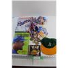 Image 1 : Assorted Sports Collectibles - Baseball Cards, Hat, Troll, Medals, etc.