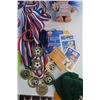 Image 4 : Assorted Sports Collectibles - Baseball Cards, Hat, Troll, Medals, etc.