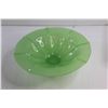 Image 1 : Jadeite Green Art Glass Footed Bowl