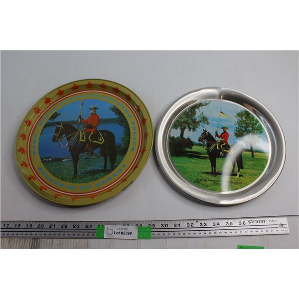 (2) Vintage RCMP Trays