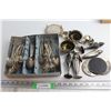 Image 1 : Vintage Cutlery, (2) Sets of Salt and Pepper Shakers, Napkin Rings, Etc.
