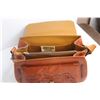 Image 3 : Hand Tooled Leather Bag (Mexico) and Leather Slides - Size 6