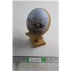 Image 1 : Hand Painted Ostrich Egg and Stand