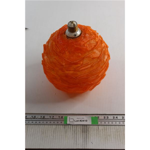 Orange Ribbon Lucite Lamp Shade - Tested
