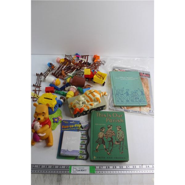 Coin Banks - Pooh Bear, Books, Assorted Toys and Misc.