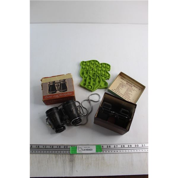 Vintage View Master, Binoculars and Stress Toy