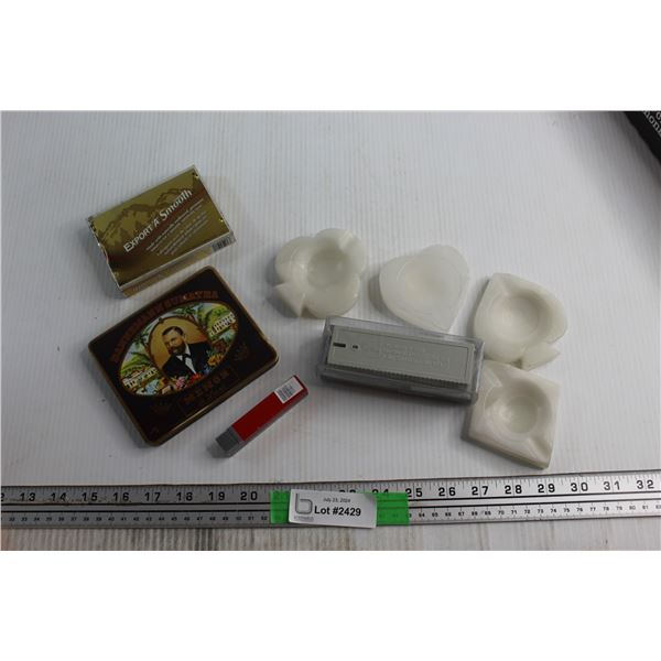 Cigarette Machine, Ashtrays, Cigarette Tins and Misc.