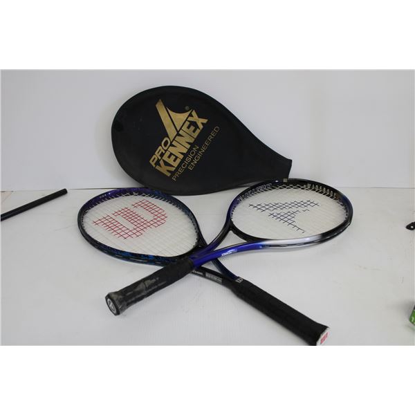 (2) Tennis Racquets - Wilson and Kennex