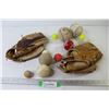Image 1 : (2) Baseball Gloves (left hand) - (1) Assorted Balls