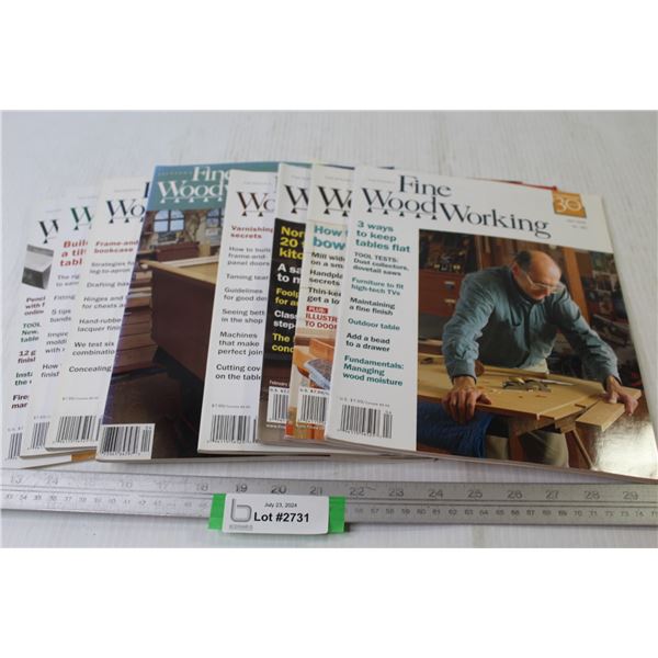 (8) Fine Wood Working Magazines
