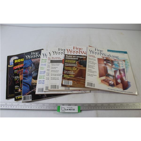 (6) Fine Wood Working Magazines - (1) House of Tools - (1) Murray Clock Craft