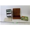 Image 1 : Wooden Hinged Box - Parker Brothers French Card Game - Assorted Back Up Disks in Plastic Case