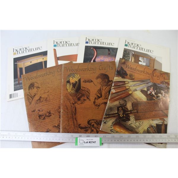 (4) Home Furniture Magazines - (3) Woodworking Crafts Magazines
