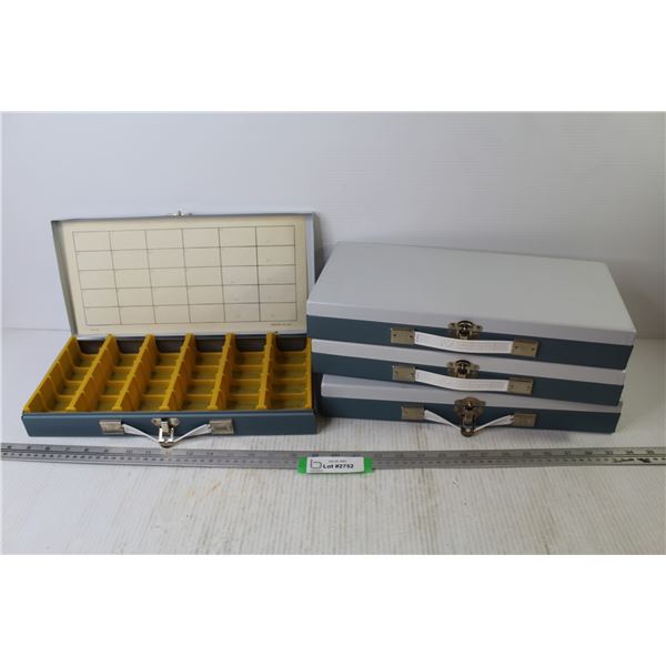 (4) Projector Slide Storage Cases