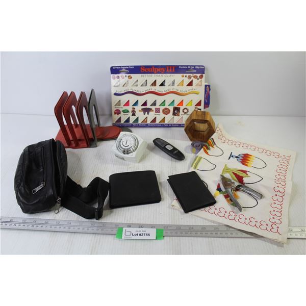 Metal Book Holders - Sculpy III - Timer Plug-in - Fanny Pack - (2) Wallets - Misc. Items