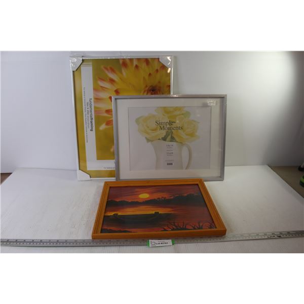 (1) Fundamental Framing - Frame w/Glass (16" x 20") - Simple Moments Frame w/Glass (14" x 18") - Sun