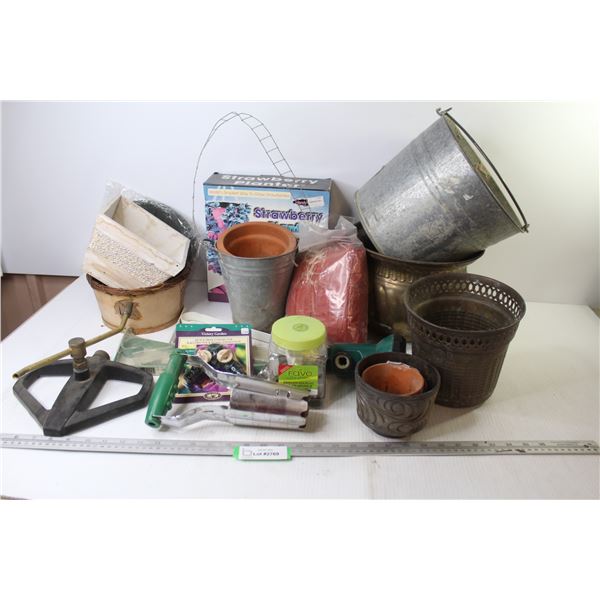 Galvanized Pail - Strawberry Planter - Garden Hose Ends - Plant Pots - Quick Hose Connector - Misc. 