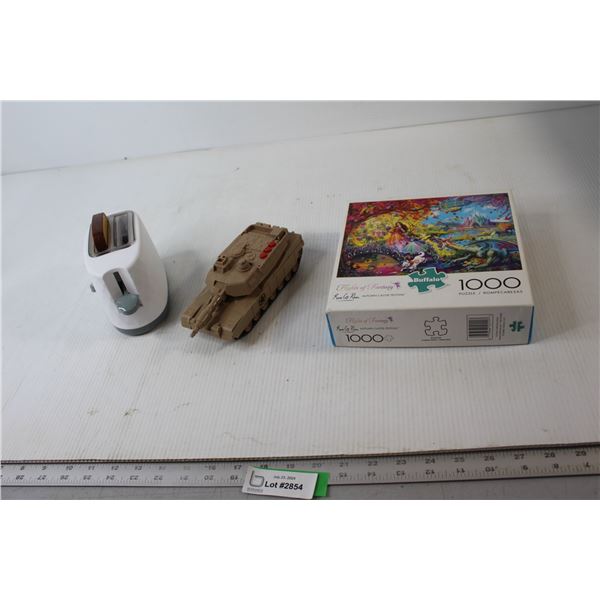 1000 - Piece Puzzle - As Is, Army Toy, Toaster Toy