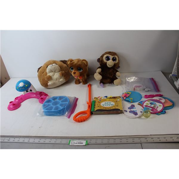 (2) Stuffed Animals, Fur real Friend Toy, Misc.