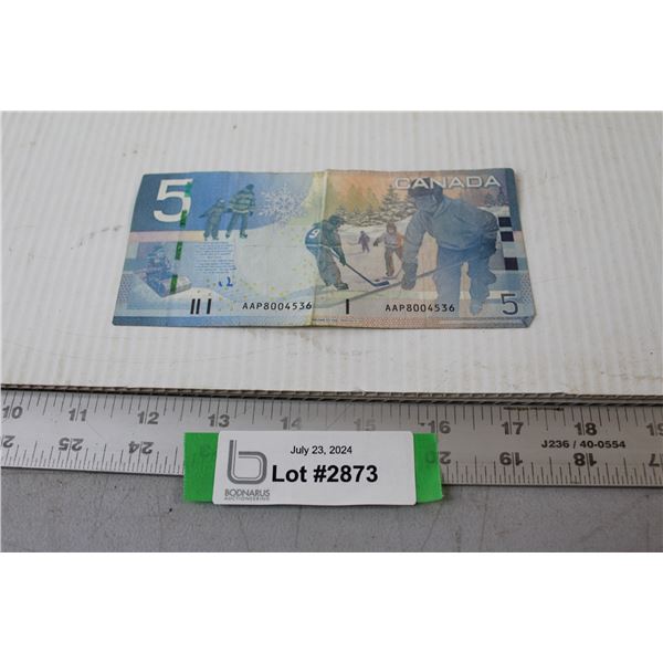 2006 Canadian $5 Bill