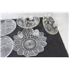 Image 3 : (7) Glass Trays/Bowls, Pair of Glass Cream and Sugar, Pair of Ceramic Cream and Sugar