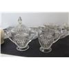 Image 5 : (7) Glass Trays/Bowls, Pair of Glass Cream and Sugar, Pair of Ceramic Cream and Sugar