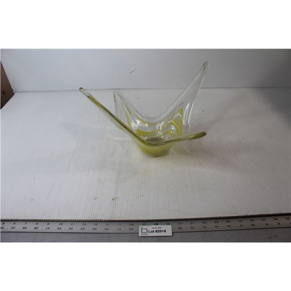 Yellow Art Glass Decoration