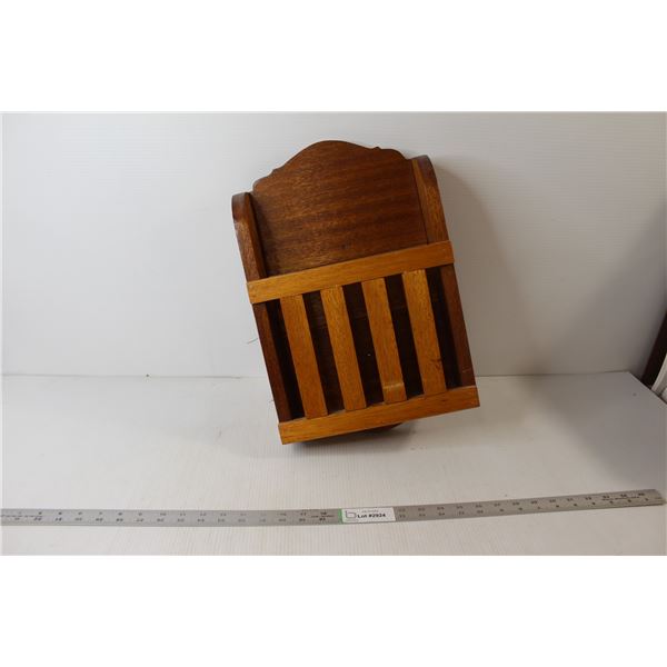 Wooden Magazine Rack 18" x 11 1/2" x 4"