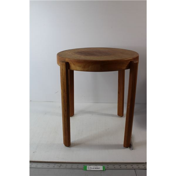 Wooden Stool Made in Denmark - 17" High