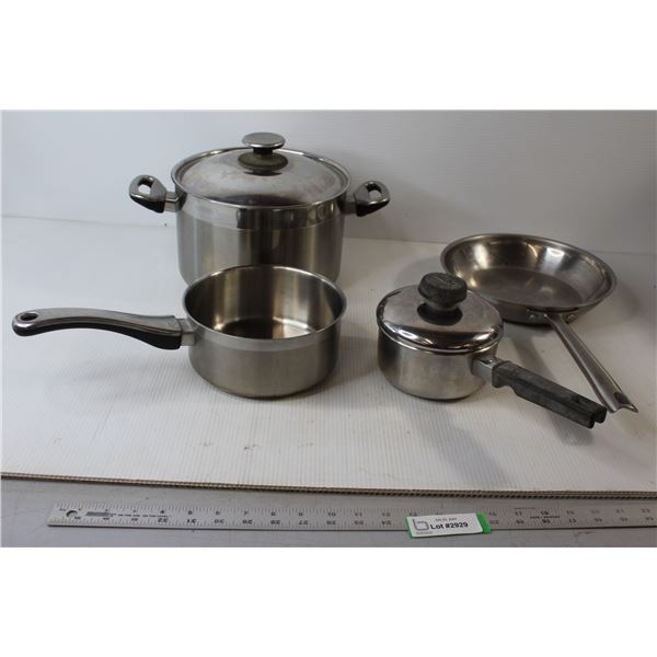 (3) Pots, Frying Pan - All As Is