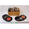 Image 1 : Wooden Crate w/Assorted 45's & 8-Tracks