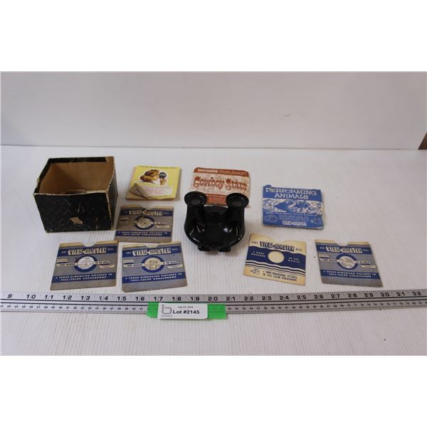 Vintage View-Master w/Slides - Works, Missing One Lens